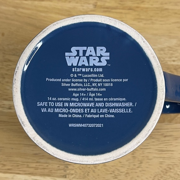 Star Wars The Child 'Protect, Attack, Snack' Blue Spotted Ceramic Coffee… - Picture 5 of 6